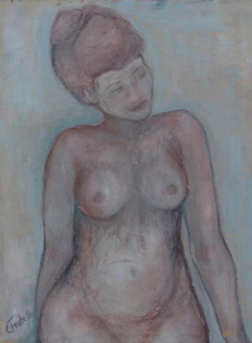  Study in posture 3, Oil & Charcoal on canvas